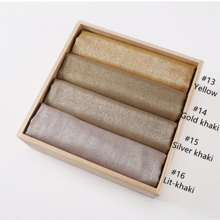 Women's Golden Glitter Lightweight Shawl Thin Scarf - image 6