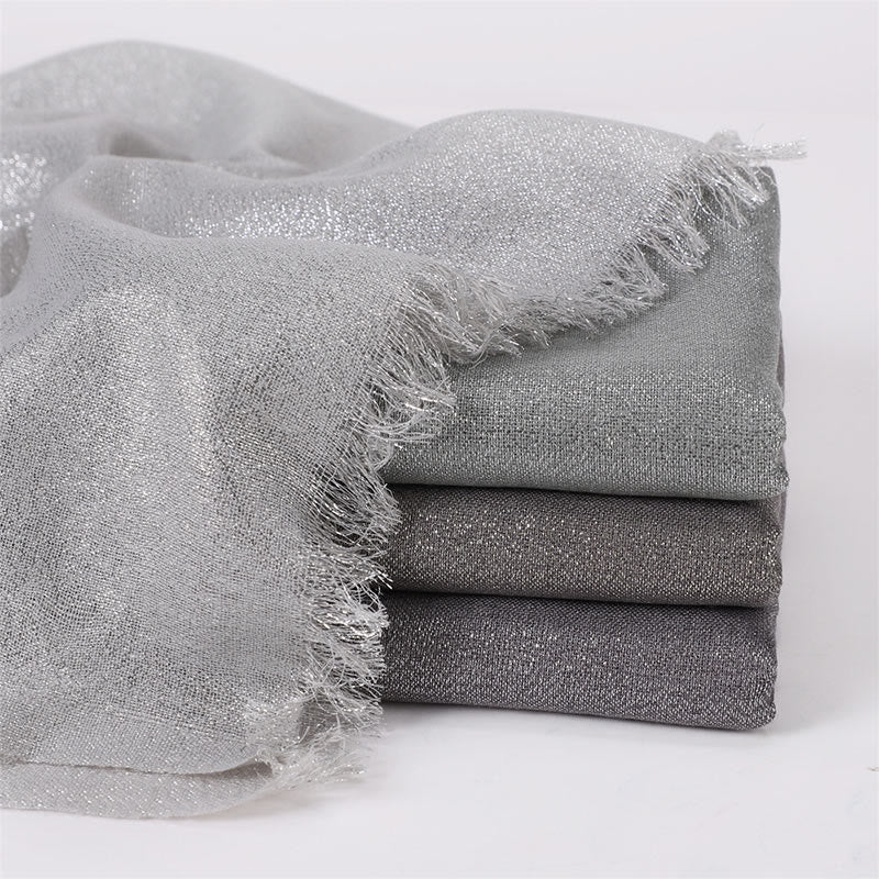 Women's Golden Glitter Lightweight Shawl Thin Scarf - image 2