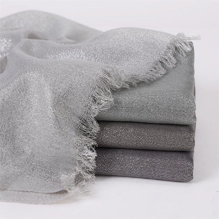 Women's Golden Glitter Lightweight Shawl Thin Scarf - image 2