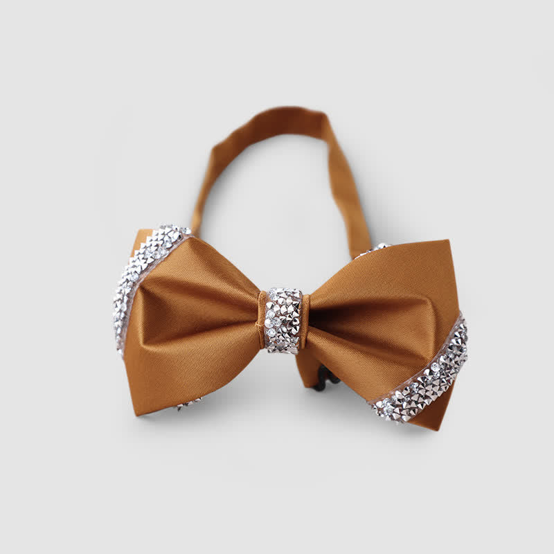 Men's Classic Rhinestone Embellished Bow Tie - Peru - image 10