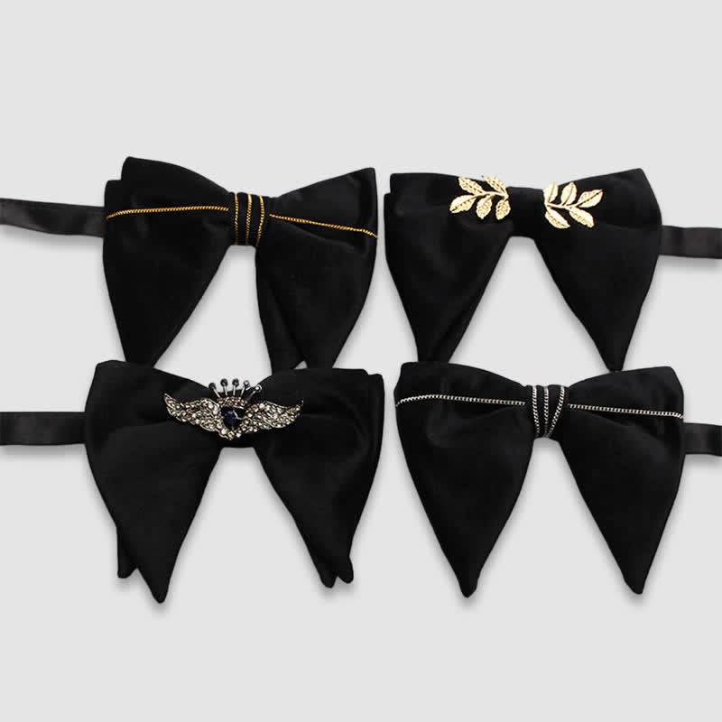 Men's Charming Velvet Oversized Pointed Bow Tie - image 1