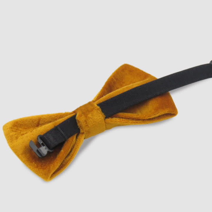 Men's Solid Color Formal Velvet Bow Tie - image 14