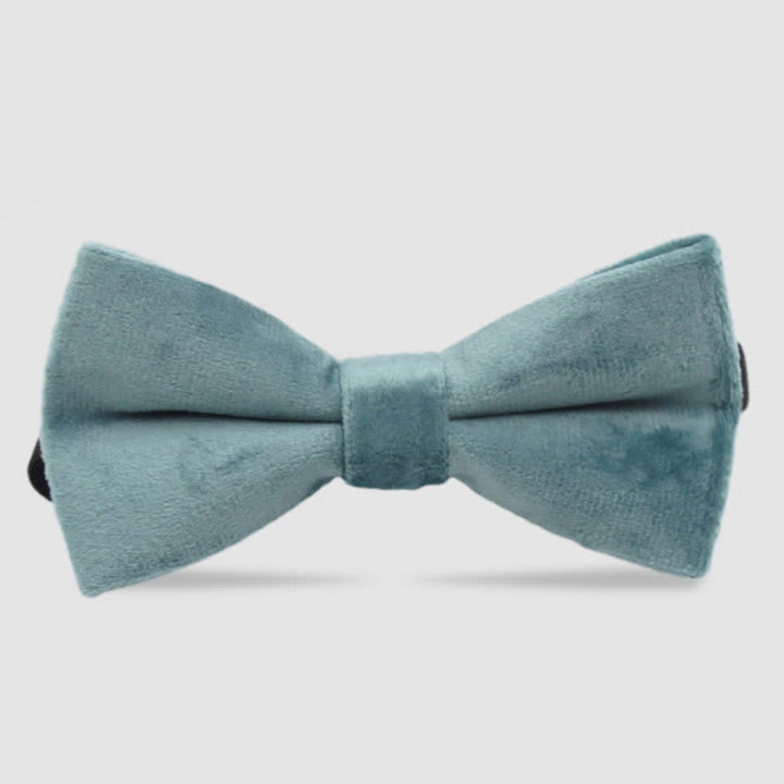 Men's Solid Color Formal Velvet Bow Tie - SkyBlue - image 5