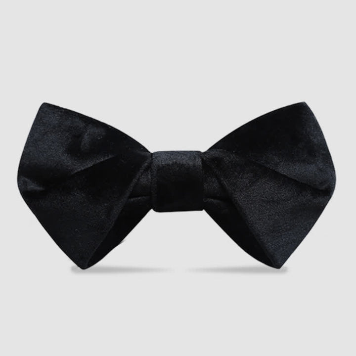 Men's Stylish Twist Velvet Bow Tie - Black - image 9