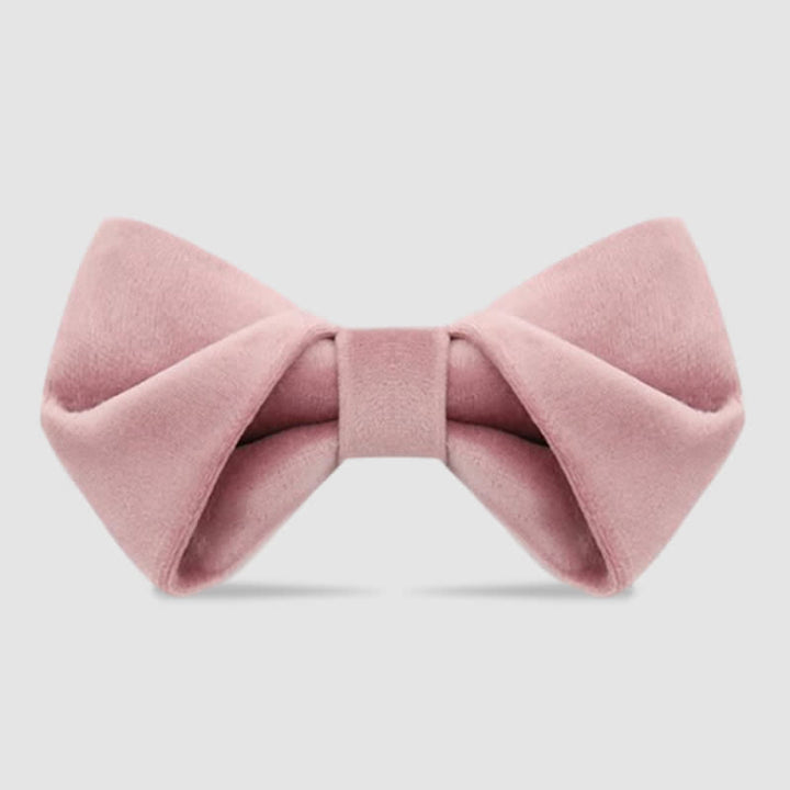 Men's Stylish Twist Velvet Bow Tie - Pink - image 3