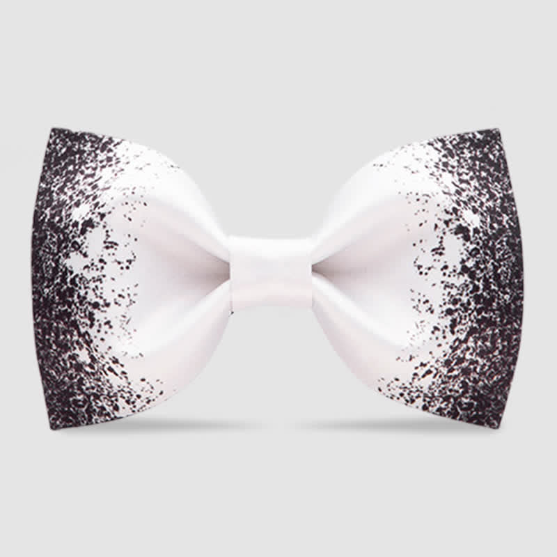 Men's Black White Resplendent Night Sky Bow Tie - White - Single-layer - image 7