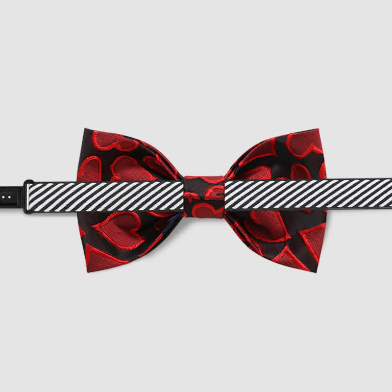 Men's Love Heart Embroidery Bow Tie - image 4