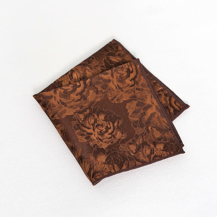 Men's Peru Peony Classic Flower Business Necktie Pocket Square - Pocket Square - image 5