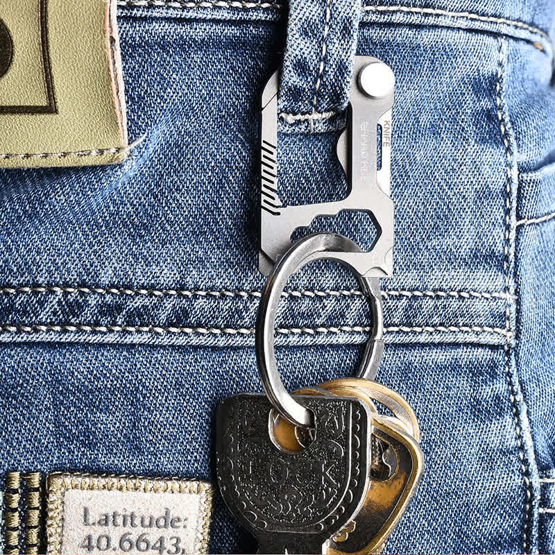 6 In 1 Multifunctional Folding Mini Knife Keychain