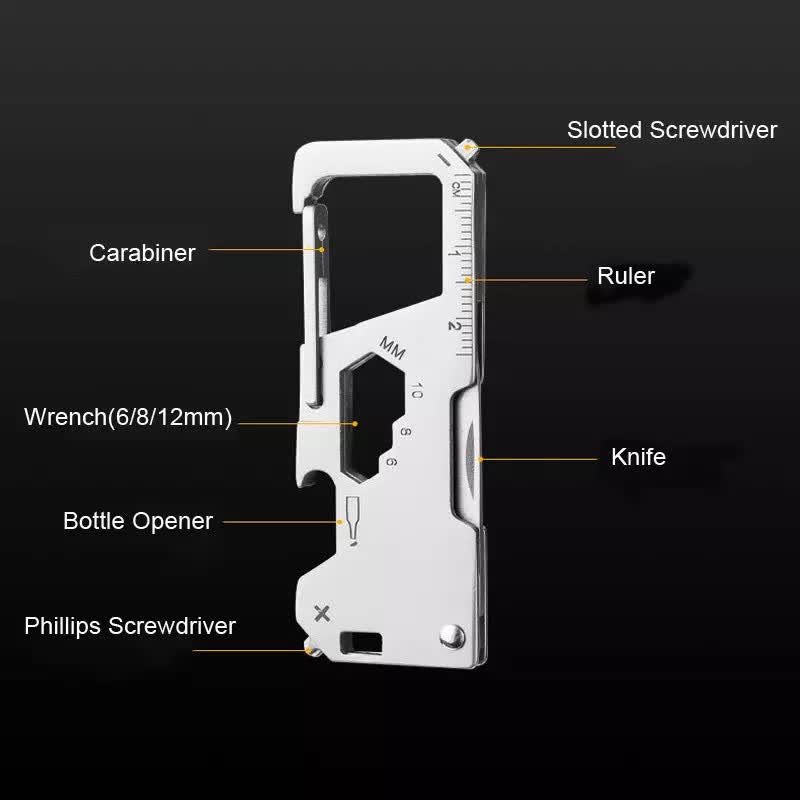 6 In 1 EDC Outdoor Portable Tool Folding Mini Knife Keychain