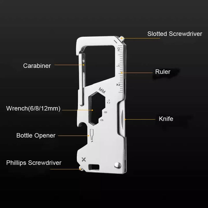 6 In 1 EDC Outdoor Portable Tool Folding Mini Knife Keychain - image 5