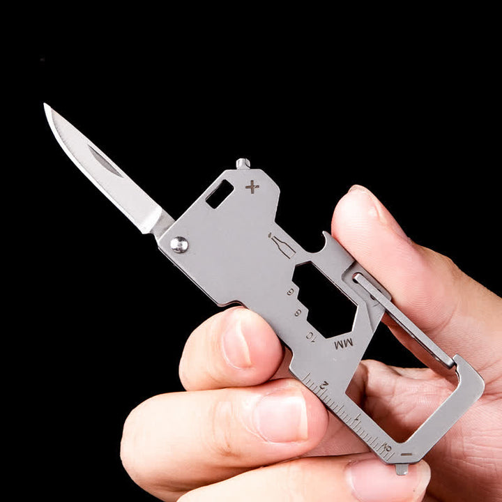 6 In 1 EDC Outdoor Portable Tool Folding Mini Knife Keychain - image 2
