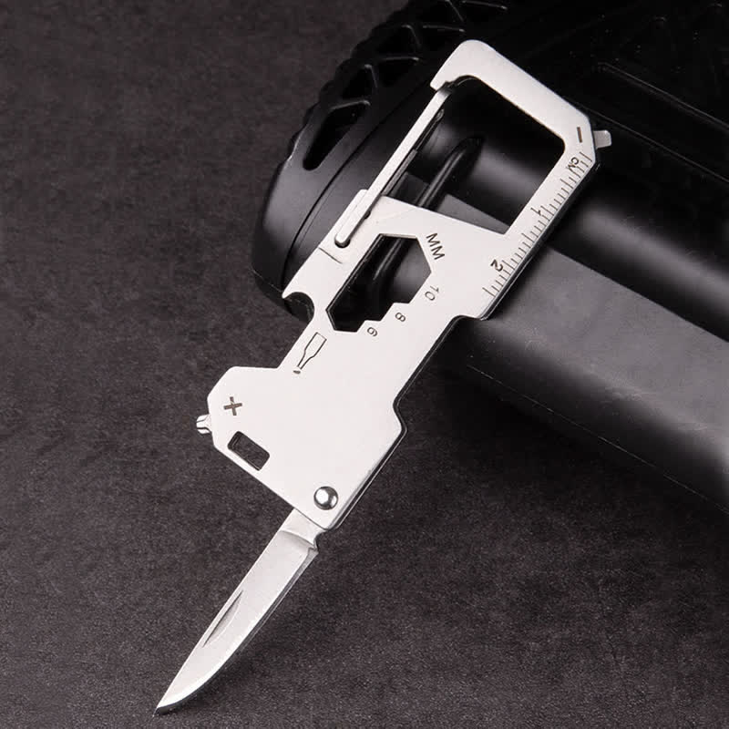 6 In 1 EDC Outdoor Portable Tool Folding Mini Knife Keychain - image 8