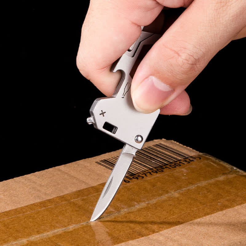 6 In 1 EDC Outdoor Portable Tool Folding Mini Knife Keychain