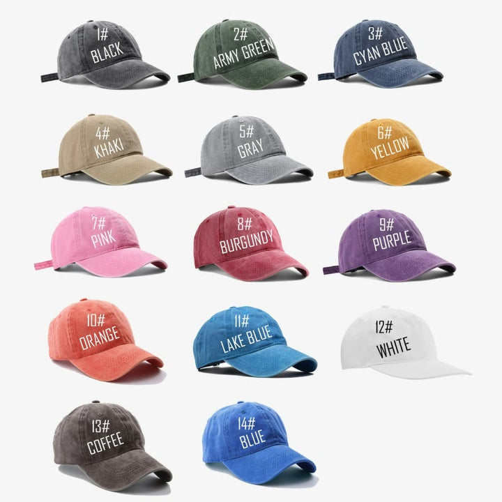 Custom Your Text Printing Adjustable Baseball Cap