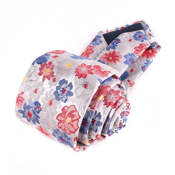Men's Colorful Flowers Gentle Polyester Necktie - image 2