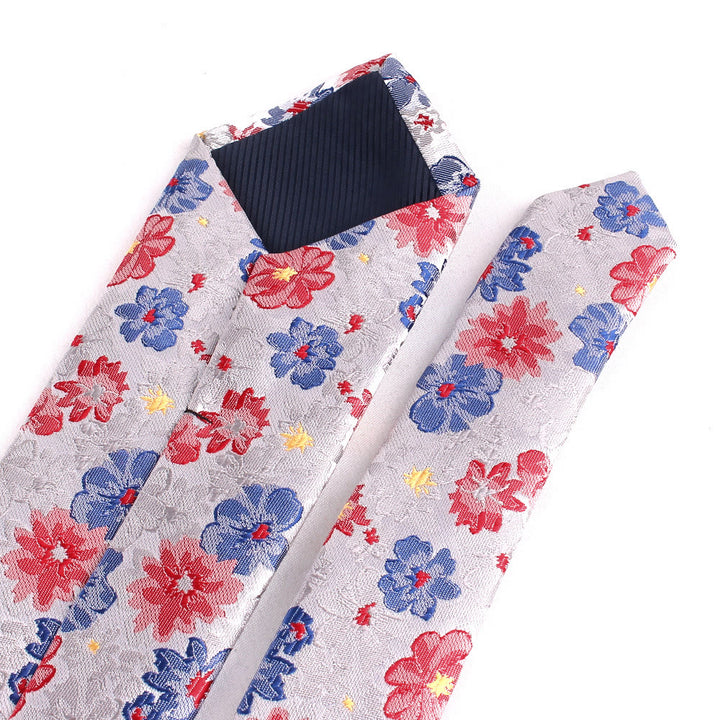 Men's Colorful Flowers Gentle Polyester Necktie - image 4