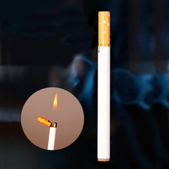 Creative Mini Metal Cigarette-Shaped Butane Lighter - White - image 0