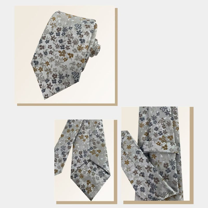Men's Floral Flowers Spring Polyester Necktie