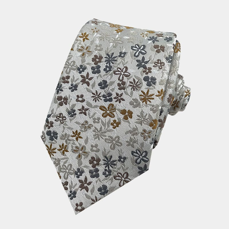 Men's Floral Flowers Spring Polyester Necktie - Light Green - image 1
