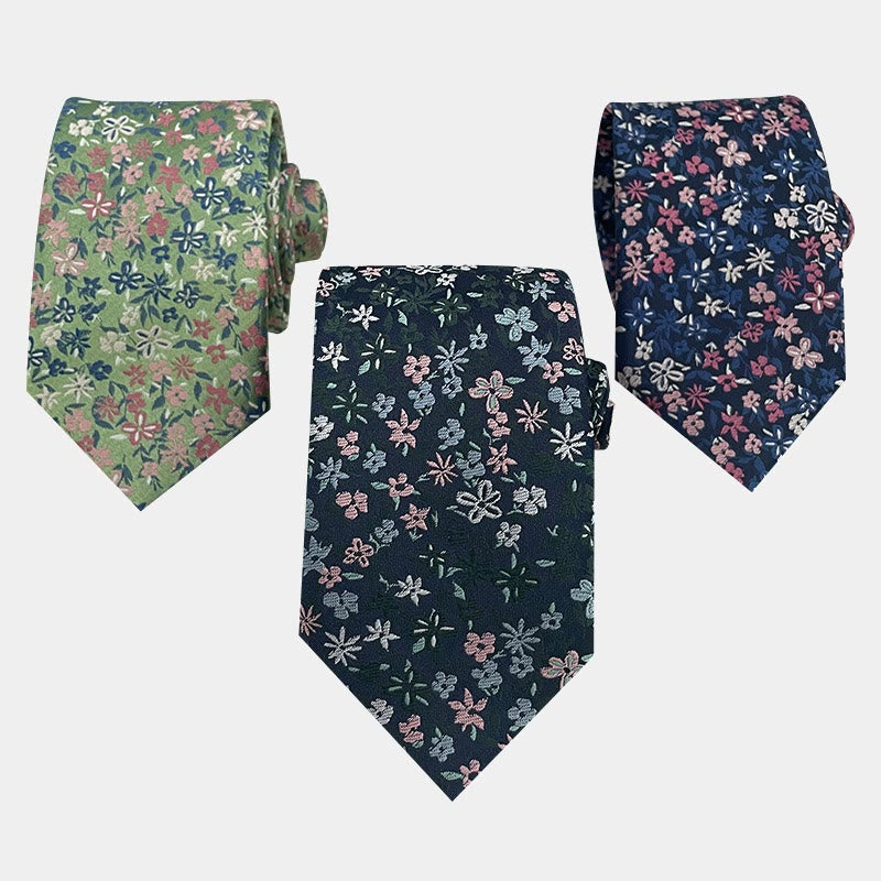 Men's Floral Flowers Spring Polyester Necktie