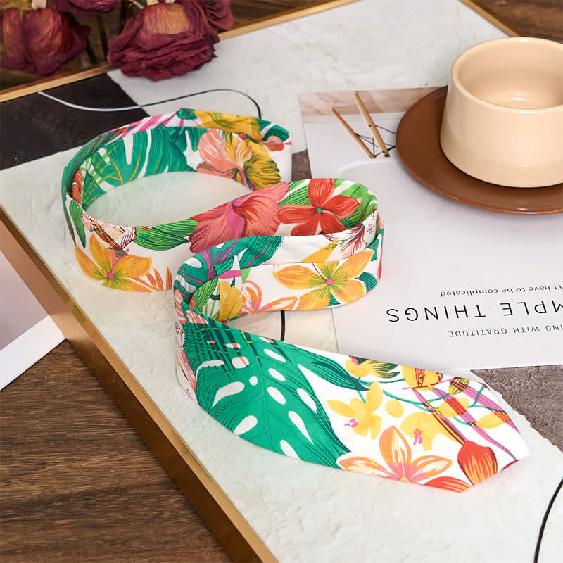 Men's Cotton Printed Floral Skinny Necktie - image 3