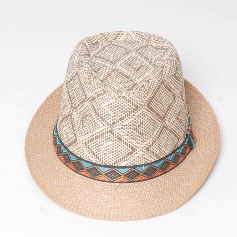 Men's Braided Streetwear Ethnic Style Summer Fedora Hat - image 3