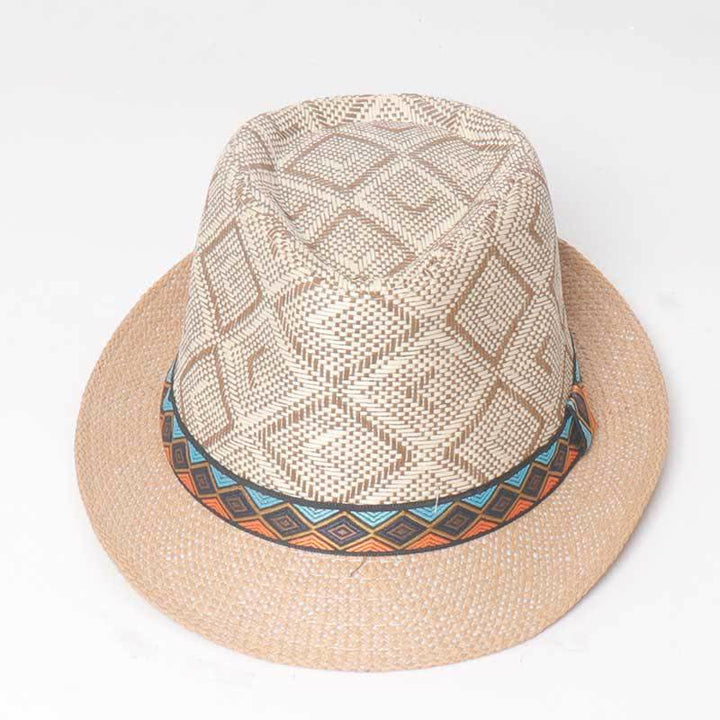 Men's Braided Streetwear Ethnic Style Summer Fedora Hat - image 3