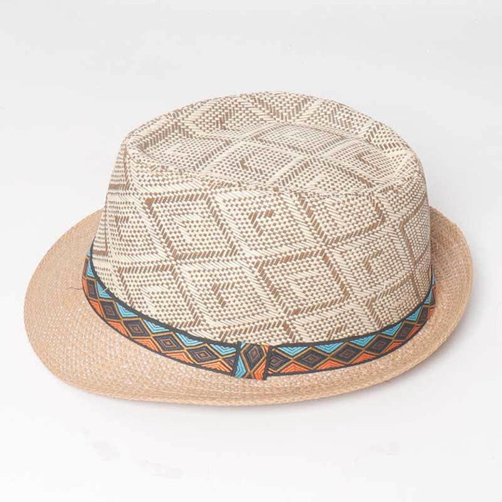 Men's Braided Streetwear Ethnic Style Summer Fedora Hat