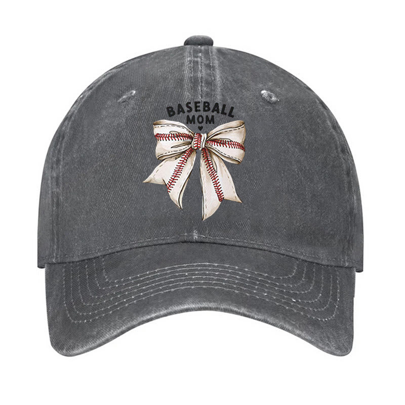Bowknot Baseball Mom Adjustable Baseball Cap