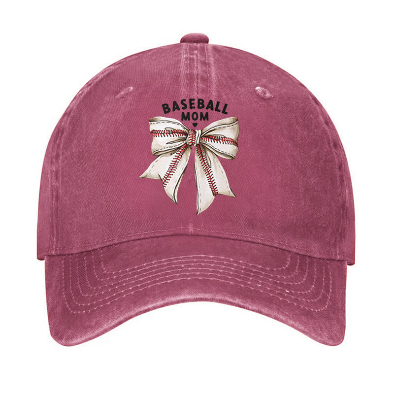 Bowknot Baseball Mom Adjustable Baseball Cap