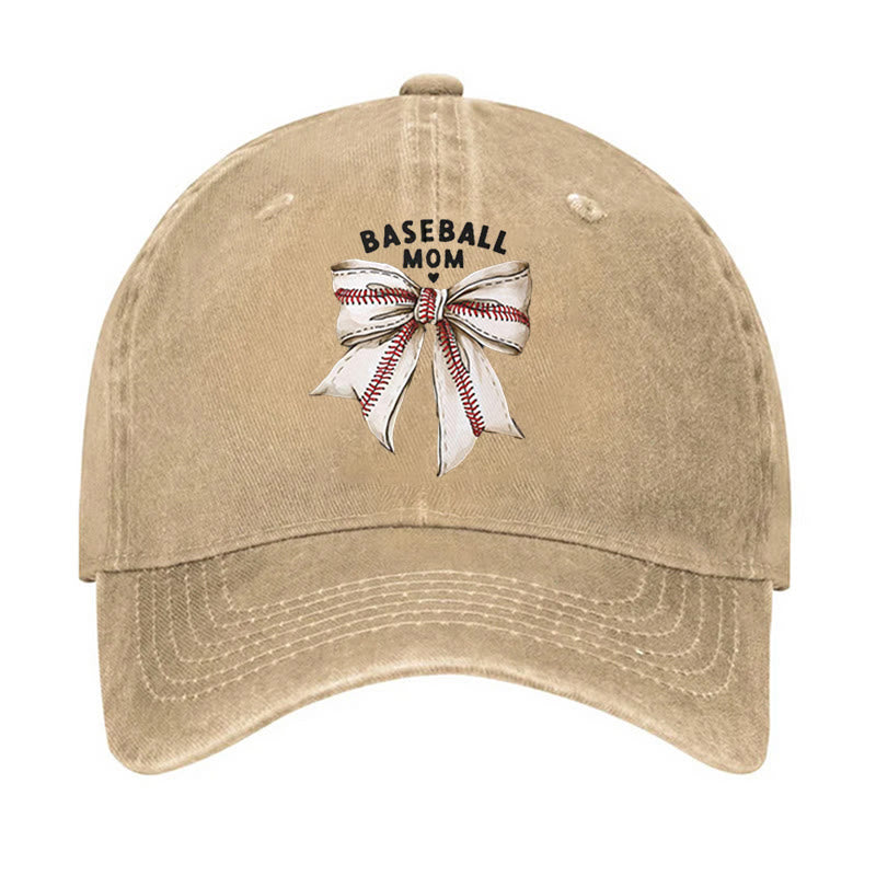 Bowknot Baseball Mom Adjustable Baseball Cap