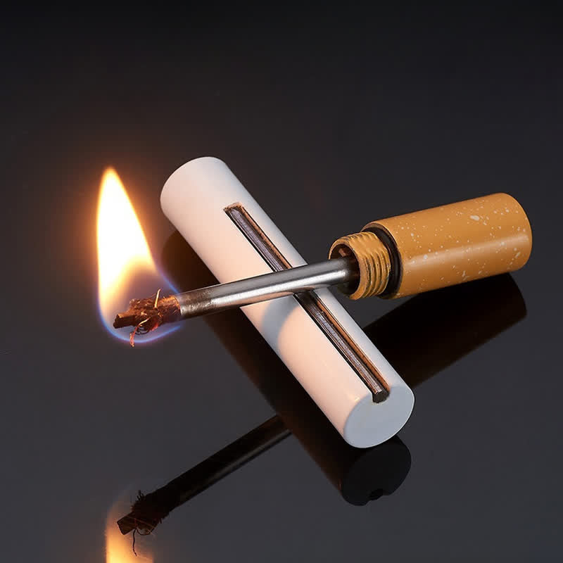 Mini Cigarette-Shaped Creative Matchstick Kerosene Lighter - White - image 0