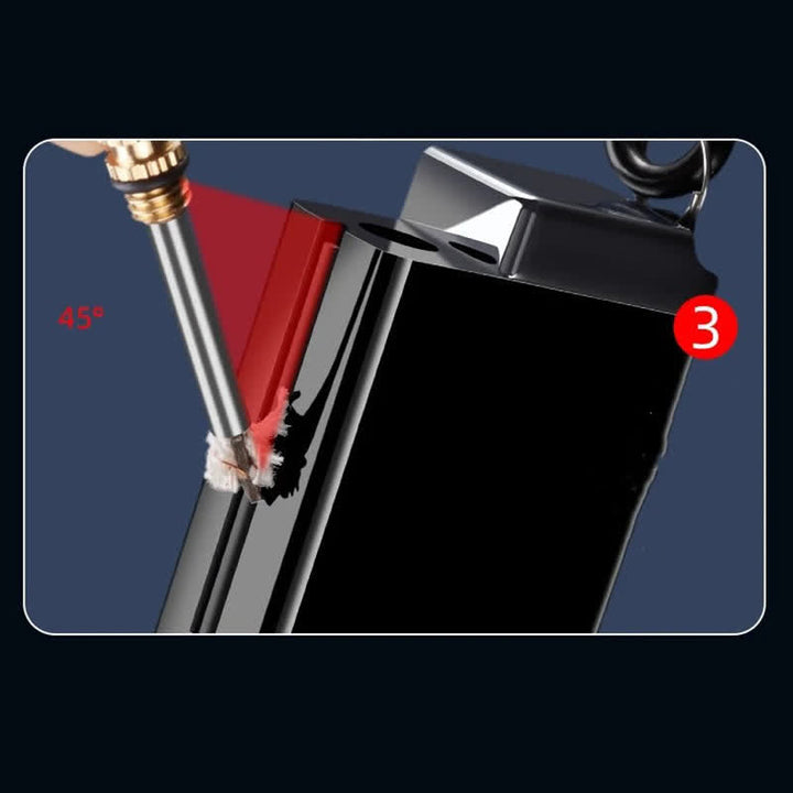 Mini Rectangle 2-in-1 Portable Ashtray Matchstick Kerosene Lighter - image 8