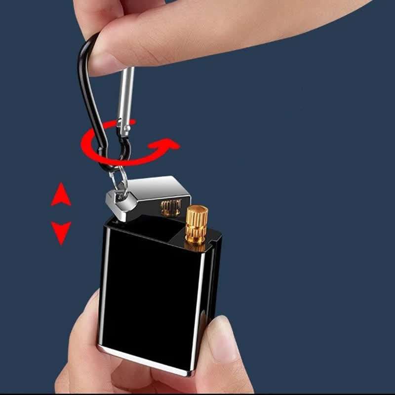 Mini Rectangle 2-in-1 Portable Ashtray Matchstick Kerosene Lighter - image 4