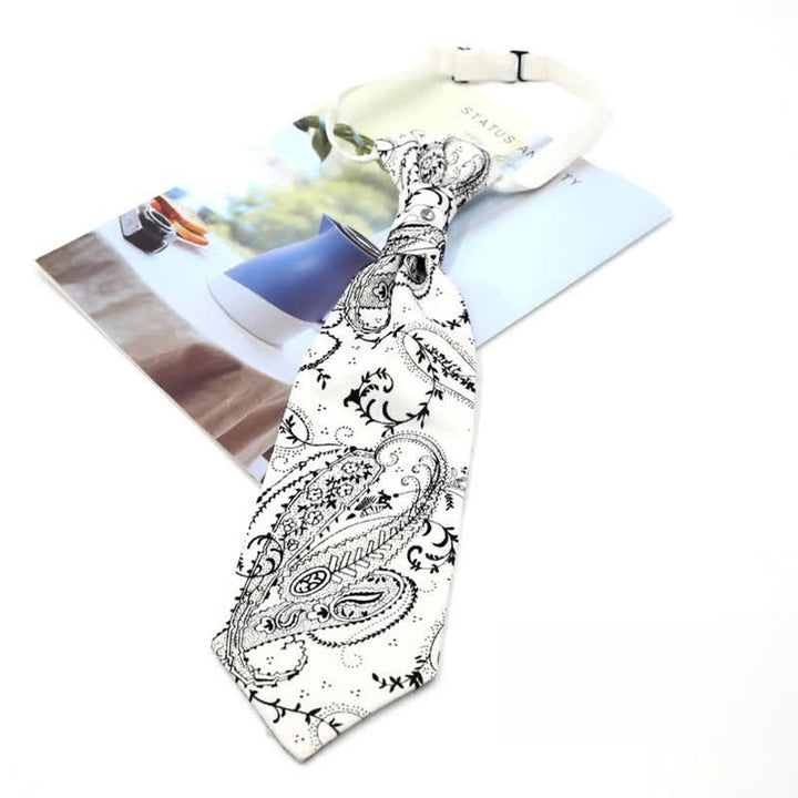 Men's Pre-Tied Ruche Cravat Luxury Paisley Tuxedo Ascot Necktie - Style #15 - image 17