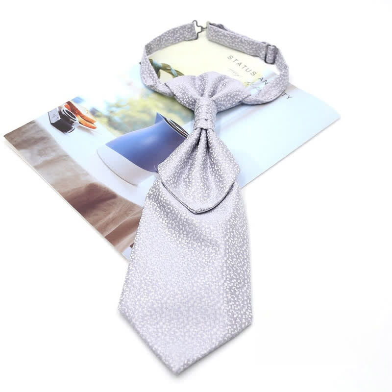 Men's Pre-Tied Ruche Cravat Luxury Paisley Tuxedo Ascot Necktie - Style #10 - image 12