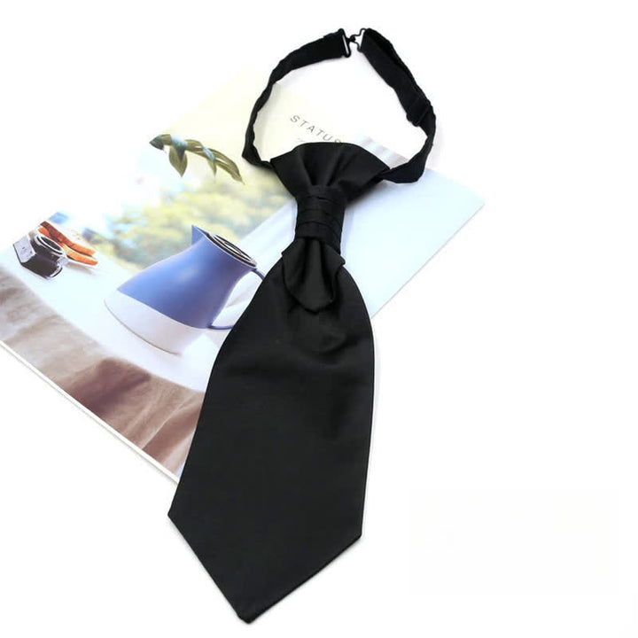 Men's Pre-Tied Ruche Cravat Luxury Paisley Tuxedo Ascot Necktie - Style #3 - image 5