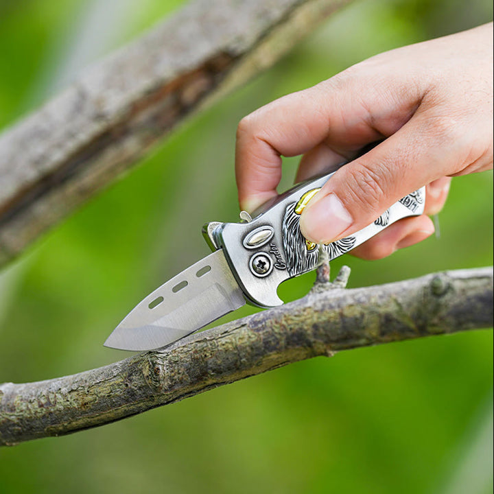 Windproof Metal Foldable Knife Jet Torch Refillable Butane Lighter