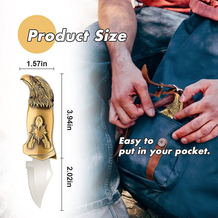 Metal Eagle Head Foldable Knife Jet Torch Refillable Butane Lighter - image 5