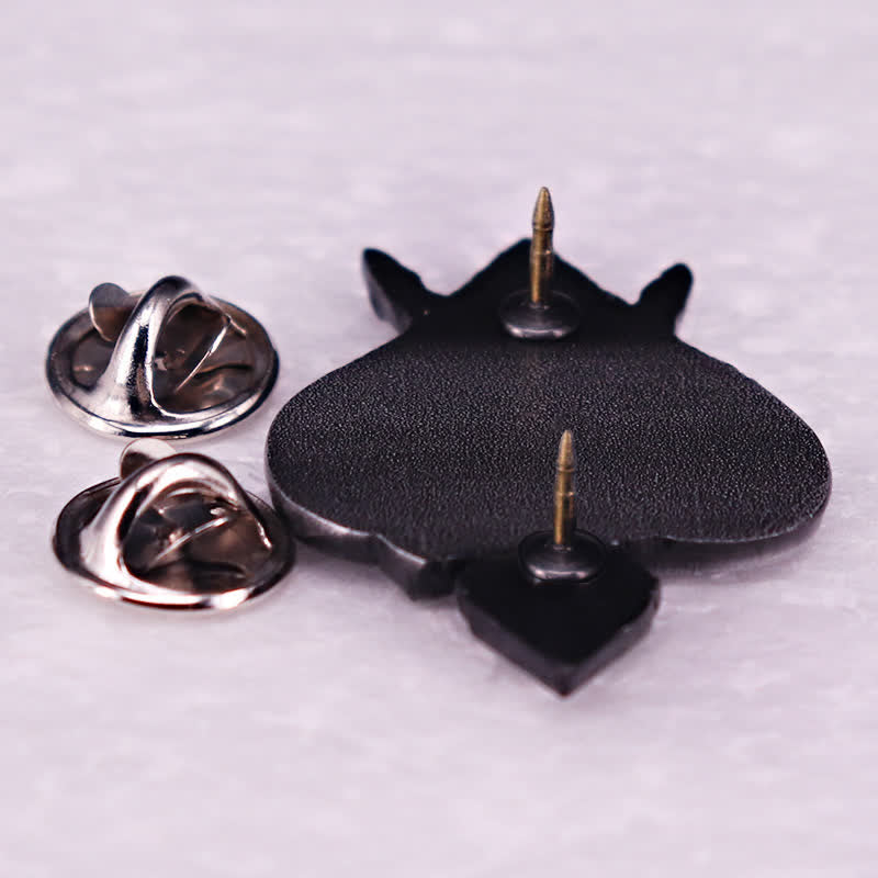 Ace Spades Skull Skeleton Devil Hand Horns Brooch - image 3
