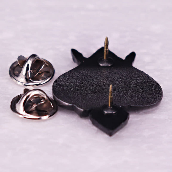 Ace Spades Skull Skeleton Devil Hand Horns Brooch - image 3