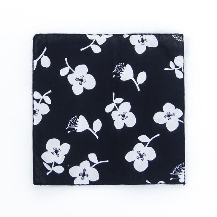 Men's Fresh Floral Patterns Cotton Pocket Square