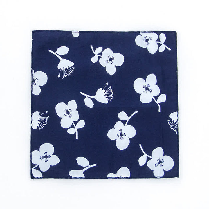 Men's Fresh Floral Patterns Cotton Pocket Square