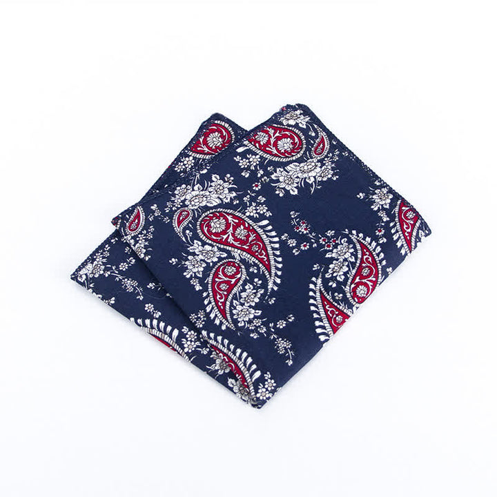 Men's Fresh Floral Patterns Cotton Pocket Square