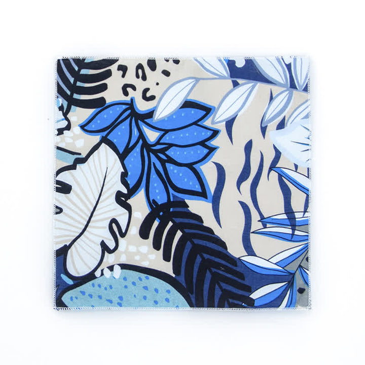 Men's Fresh Floral Patterns Cotton Pocket Square