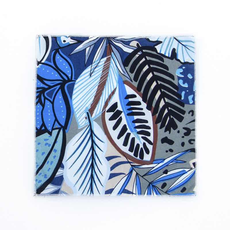 Men's Fresh Floral Patterns Cotton Pocket Square