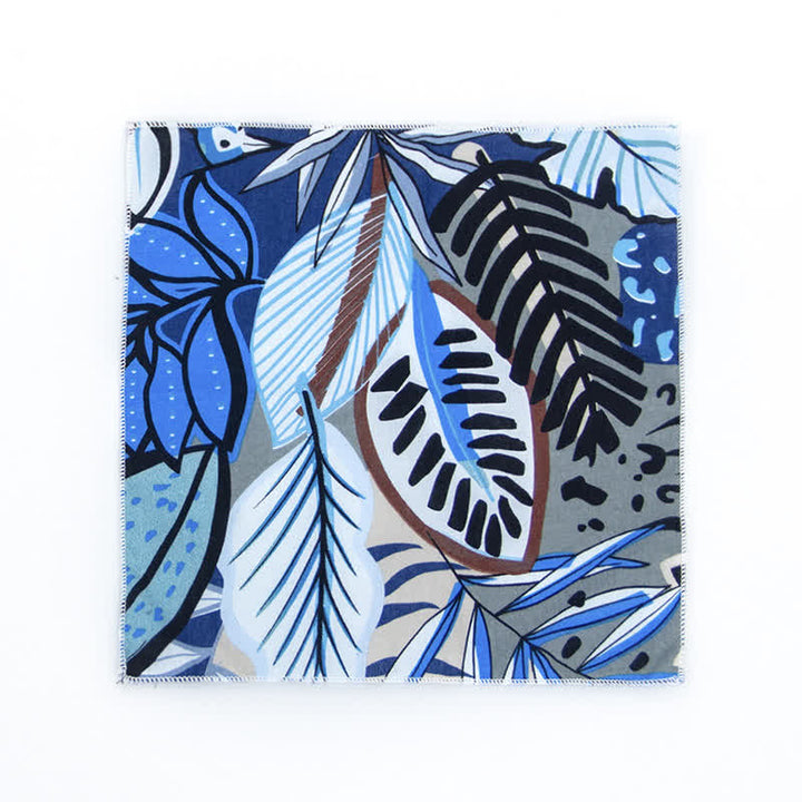 Men's Fresh Floral Patterns Cotton Pocket Square
