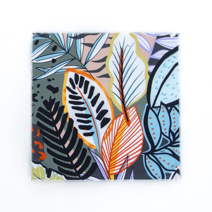Men's Fresh Floral Patterns Cotton Pocket Square