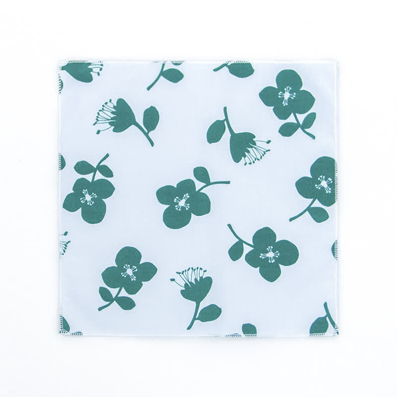 Men's Fresh Floral Patterns Cotton Pocket Square
